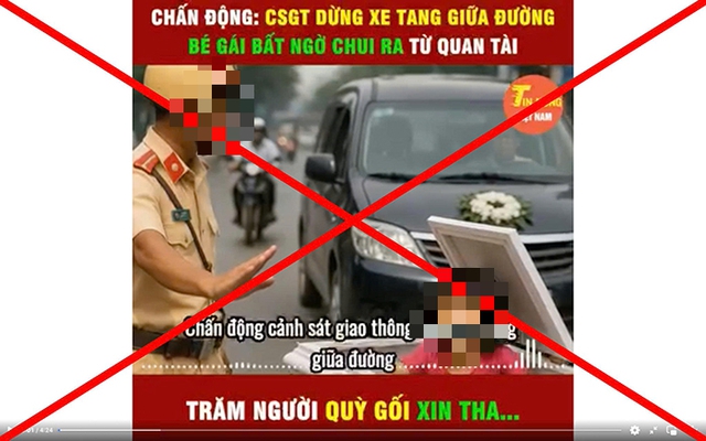 CSGT dừng xe tang và bé gái trong quan tài