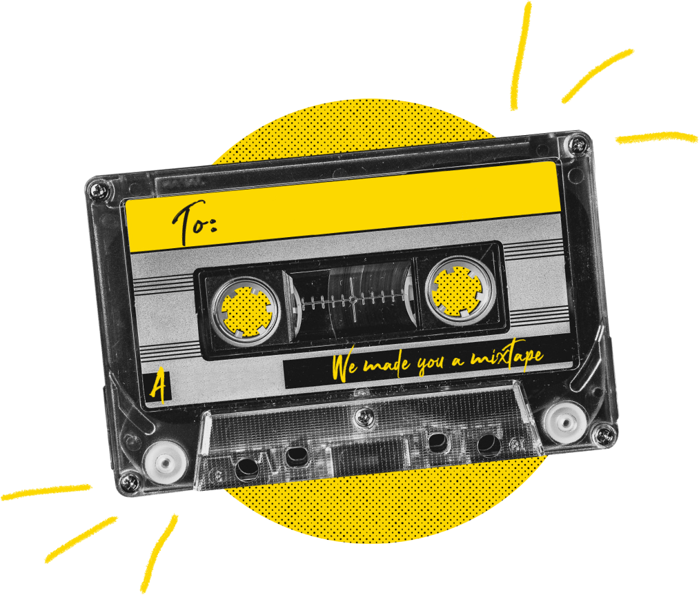 Khái niệm mixtape từ băng cassette Mixtape trên băng cassette