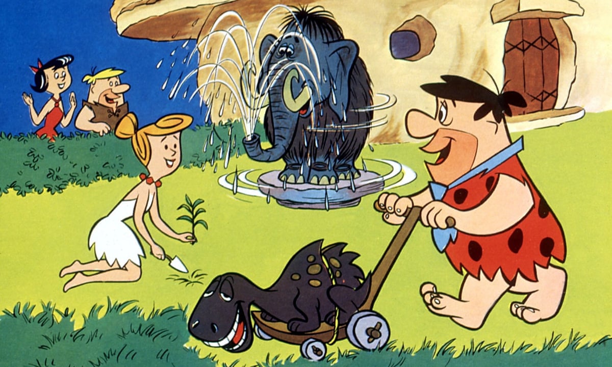 Cảnh gia đình Flintstone vui đùa cùng nhau