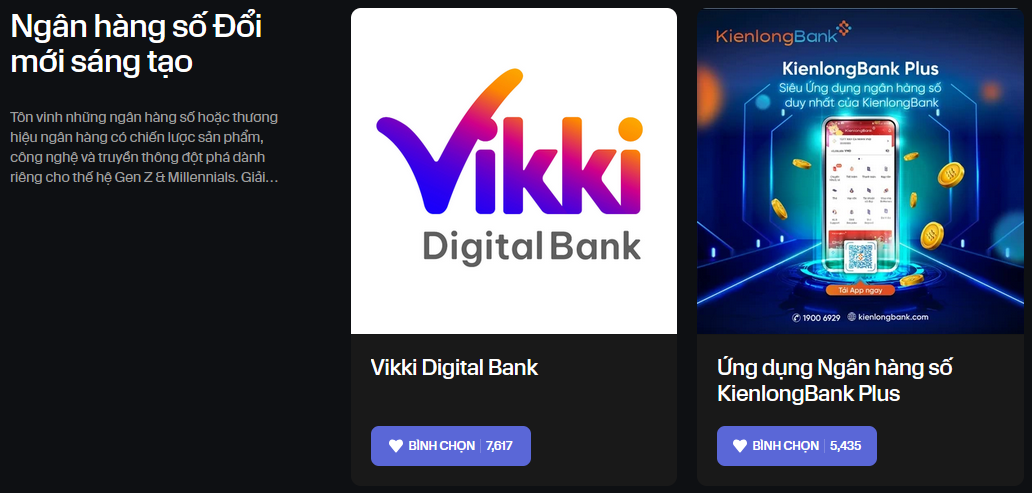 Cổng bình chọn Consumer Finance Awards đã khép lại: Những cái tên dẫn đầu đã lộ diện- Ảnh 7. Ngân hàng số đổi mới sáng tạo dẫn đầu