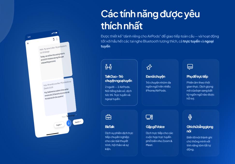 Các tính năng tiện ích của LocaTalk AI