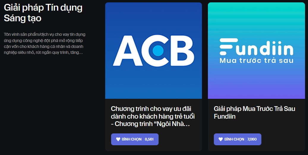 Cổng bình chọn Consumer Finance Awards đã khép lại: Những cái tên dẫn đầu đã lộ diện- Ảnh 6. Giải pháp tín dụng sáng tạo hàng đầu