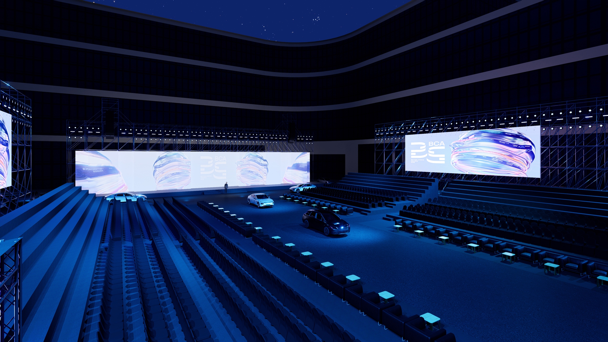 Ô tô lên sân khấu tạo hiệu ứng thị giác