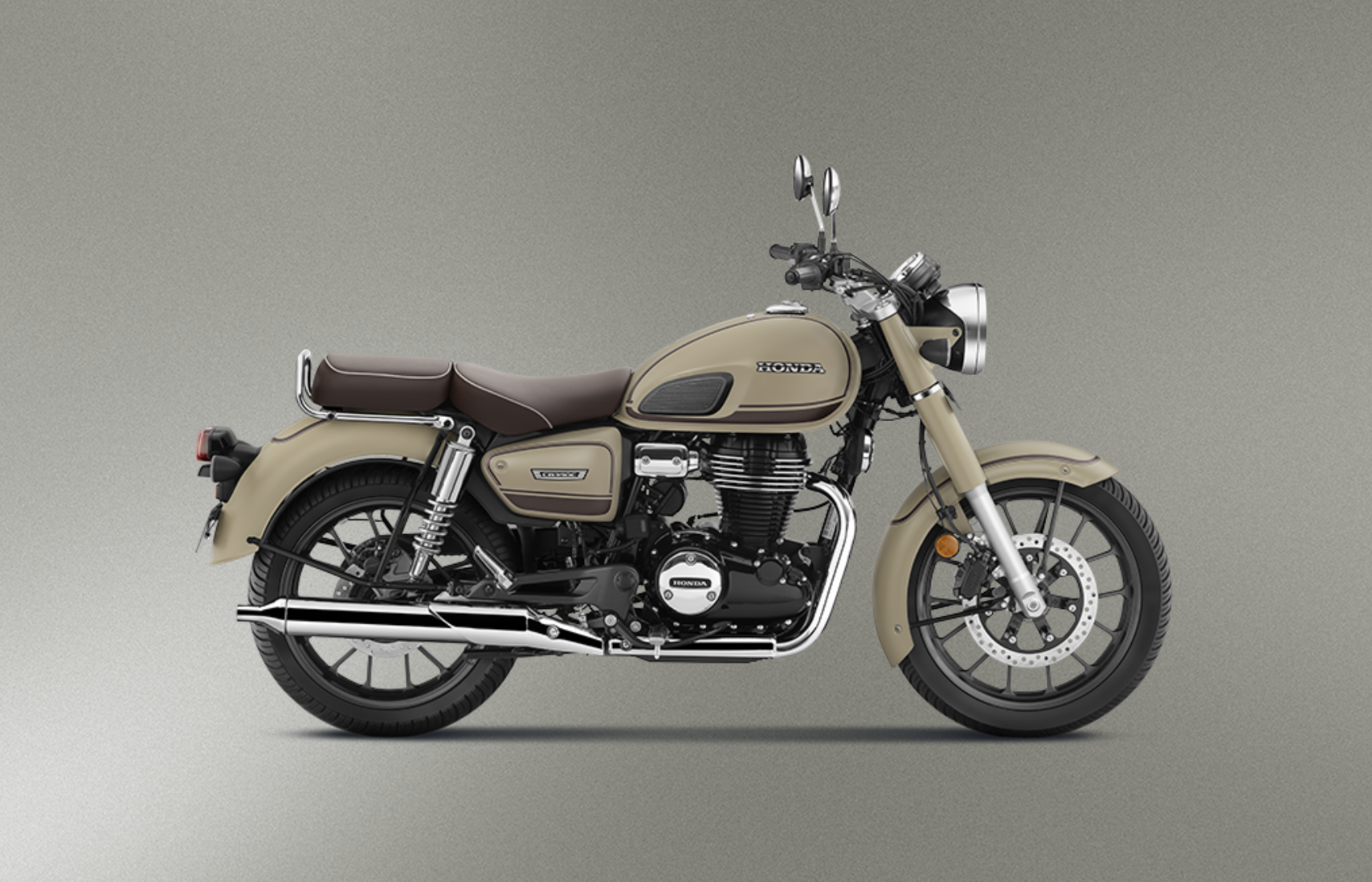 Hai màu sắc độc quyền của CB350C Special Edition Màu đỏ ánh kim Rebel và nâu mờ Dune trên CB350C