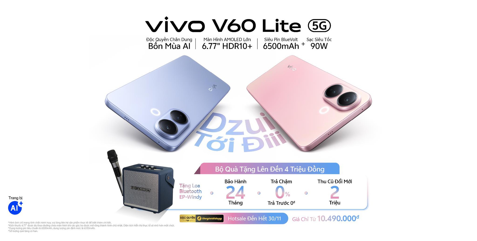 Ưu đãi khi mua vivo V60 Lite 5G Các ưu đãi hấp dẫn khi mua smartphone V60 Lite 5G