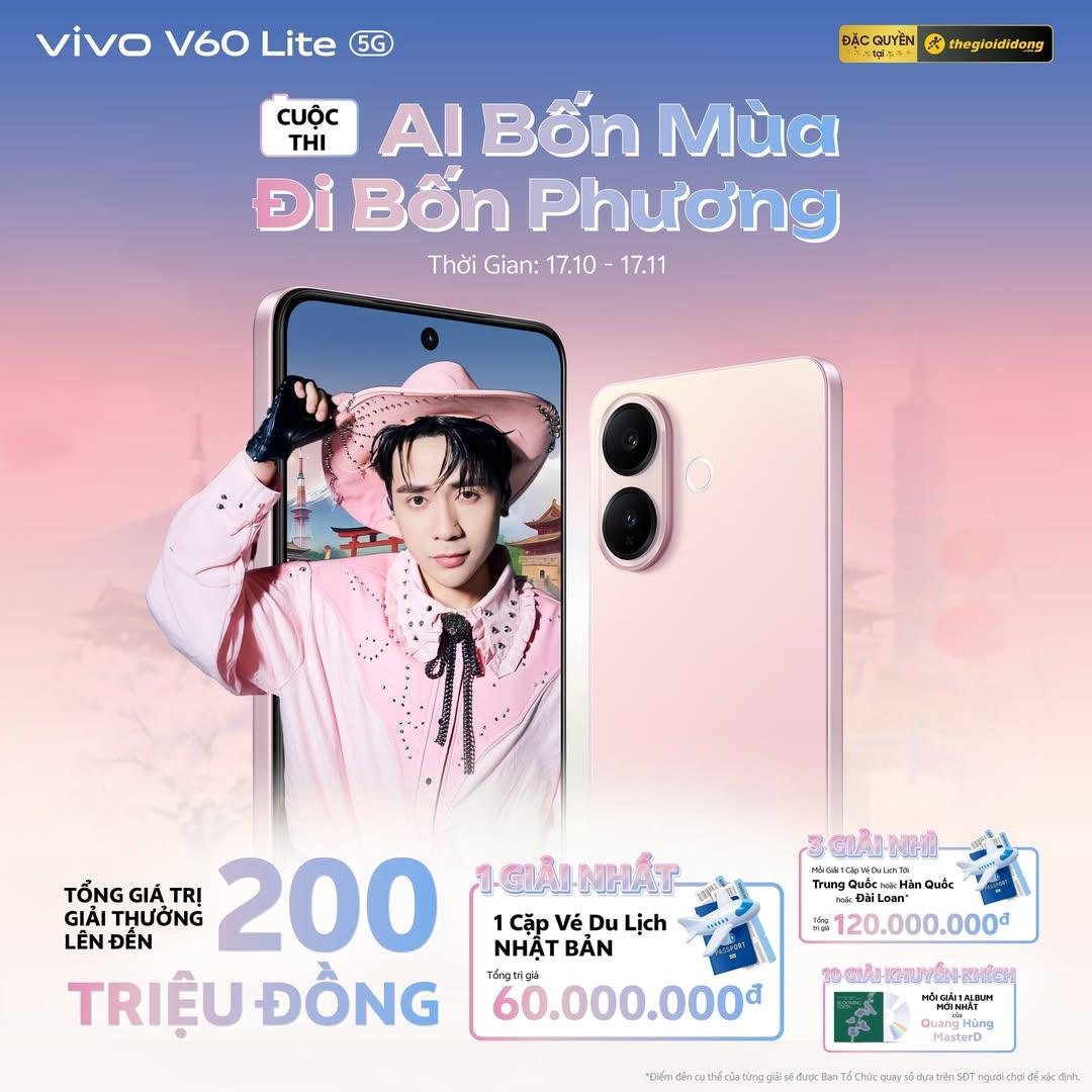 Giải thưởng cuộc thi ảnh AI Bốn Mùa, Đi Bốn Phương Các giải thưởng giá trị dành cho người thắng cuộc