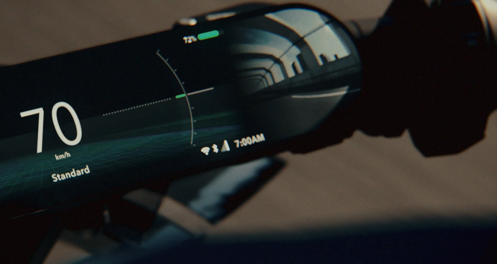 Màn hình cong toàn cảnh thay đồng hồ truyền thống